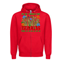 Red tis the season for tamales tama la la la la la la Zipper Hoodie - MaliasSmallBusiness