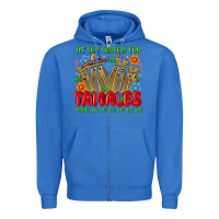 True Royal tis the season for tamales tama la la la la la la Zipper Hoodie - MaliasSmallBusiness