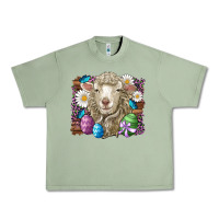 Oil Green easter sheep eggs butterfly daisys leopard glitter wooden Urban Heavy Tee - Artiststas