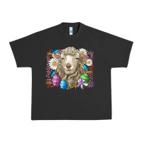 Pigment Black easter sheep eggs butterfly daisys leopard glitter wooden Urban Heavy Tee - Artiststas