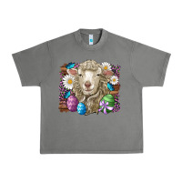 Easter Sheep Eggs Butterfly Daisys Leopard Glitter Wooden Urban Heavy Tee | Teevron