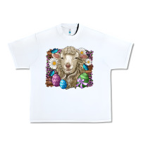 White easter sheep eggs butterfly daisys leopard glitter wooden Urban Heavy Tee - Artiststas