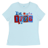 Baby Blue est 1776 Ladies Tee - Zillion Design Studio