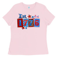 Bubblegum Pink est 1776 Ladies Tee - Zillion Design Studio