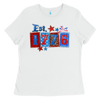 White est 1776 Ladies Tee - Zillion Design Studio
