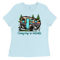 Baby Blue camping is intents Ladies Tee - JahusDesignShop
