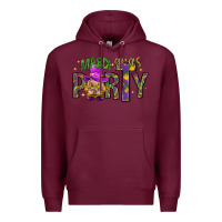Burgundy Mardi Gras party Premium Hoodie - NancyCooperArtShop