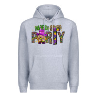Heather Grey Mardi Gras party Premium Hoodie - NancyCooperArtShop
