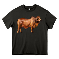Asphalt brahman bull Heavy Core Tee - RanaPortraitStore