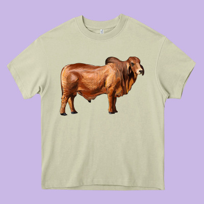 Brahman Bull Heavy Core Tee Designed By Ranaportraitstore