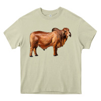 Mossy brahman bull Heavy Core Tee - RanaPortraitStore