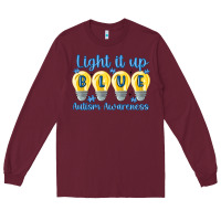 Burgundy light it up Long Sleeve Tee - MaliasSmallBusiness