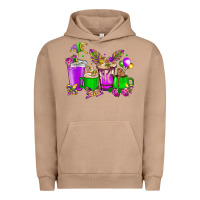 Pigment Burro Mardi Gras coffee cups Urban Hoodie - HowdyJamesFarm