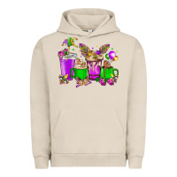 Pigment French Oak Mardi Gras coffee cups Urban Hoodie - HowdyJamesFarm