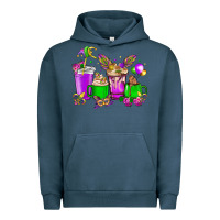 Pigment Midnight Navy Mardi Gras coffee cups Urban Hoodie - HowdyJamesFarm