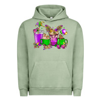 Pigment Oil Green Mardi Gras coffee cups Urban Hoodie - HowdyJamesFarm