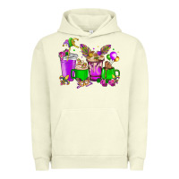 Pigment Pistachio Mardi Gras coffee cups Urban Hoodie - HowdyJamesFarm