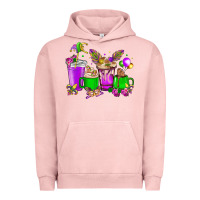Pigment Salmon Mardi Gras coffee cups Urban Hoodie - HowdyJamesFarm