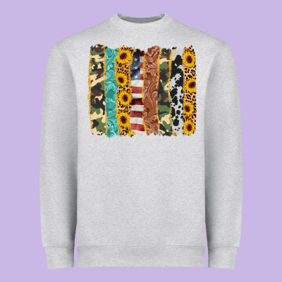 Western Brushstroke Heavyweight Sweatshirt Designed By Adodesignshop