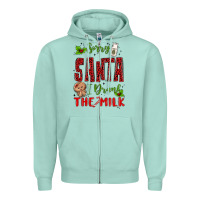 Seafoam sorry santa ı drank the milk Zipper Hoodie - MaliasSmallBusiness