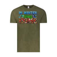 Vintage Olive in winter stay home with gloves Vintage Tee - AdoDesignShop