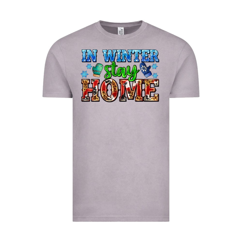 In Winter Stay Home With Gloves Vintage Tee by AdoDesignShop | Teevron