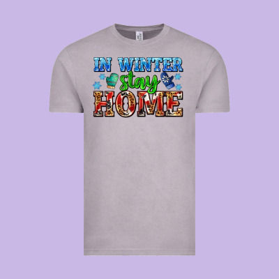In Winter Stay Home With Gloves Vintage Tee Designed By Adodesignshop