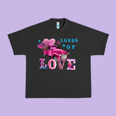 Loads Of Love Wıth Truck Urban Heavy Tee Designed By Adodesignshop