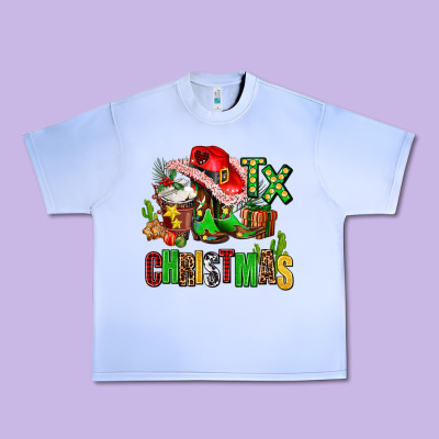 Tx Christmas Cowgirl Urban Heavy Tee Designed By Adodesignshop