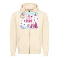 Sandshell dreaming of a pink christmas Zipper Hoodie - MaliasSmallBusiness