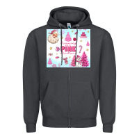 Smoke dreaming of a pink christmas Zipper Hoodie - MaliasSmallBusiness
