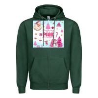 Sports Green dreaming of a pink christmas Zipper Hoodie - MaliasSmallBusiness