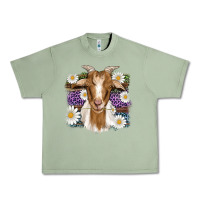 Oil Green easter goat daisys leopard wooden Urban Heavy Tee - Artiststas