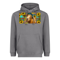 Storm Goat with sunflowers and leopard Heavyweight Hoodie - RanaPortraitStore