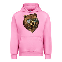 Fuchsia Pink Papa Bear Urban Hoodie - HowdyJamesFarm