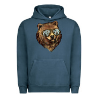 Pigment Midnight Navy Papa Bear Urban Hoodie - HowdyJamesFarm