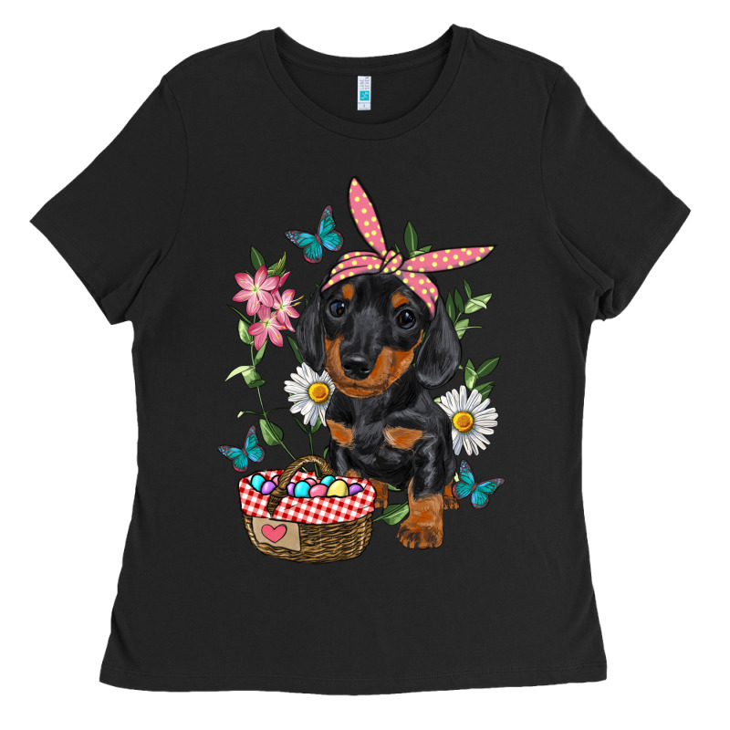 Easter Dachshund Ladies Tee by RanaPortraitStore | Teevron