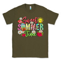 Army Green Sweet Summer Time Classic Tee - CowhideDigitalArt