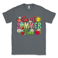 Charcoal Heather Sweet Summer Time Classic Tee - CowhideDigitalArt