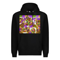 Black Mardi Gras with king cake Premium Hoodie - NancyCooperArtShop