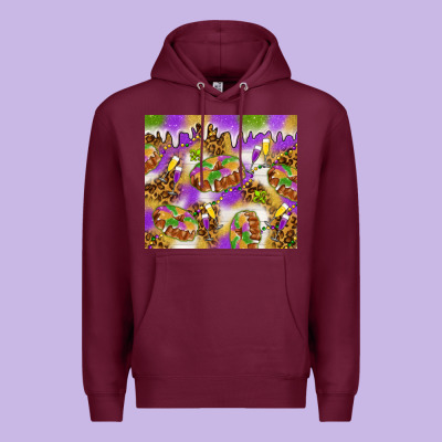 Mardi Gras With King Cake Premium Hoodie Designed By Nancycooperartshop