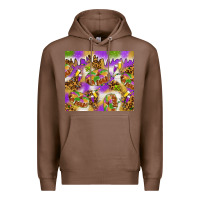 Chestnut Mardi Gras with king cake Premium Hoodie - NancyCooperArtShop