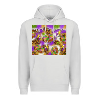 Dove Grey Mardi Gras with king cake Premium Hoodie - NancyCooperArtShop