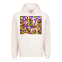 Pale Pink Mardi Gras with king cake Premium Hoodie - NancyCooperArtShop