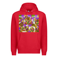 Red Mardi Gras with king cake Premium Hoodie - NancyCooperArtShop