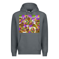 Rock Mardi Gras with king cake Premium Hoodie - NancyCooperArtShop