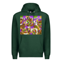 Sports Green Mardi Gras with king cake Premium Hoodie - NancyCooperArtShop