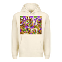 Tofu Mardi Gras with king cake Premium Hoodie - NancyCooperArtShop
