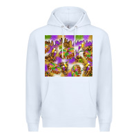 White Mardi Gras with king cake Premium Hoodie - NancyCooperArtShop