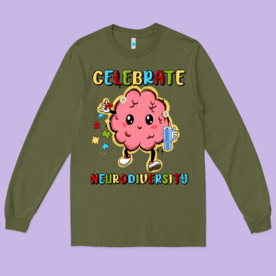 Celebrate Neurodiversity Long Sleeve Tee Designed By Maliassmallbusiness